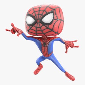 cartoon spider original 3D model