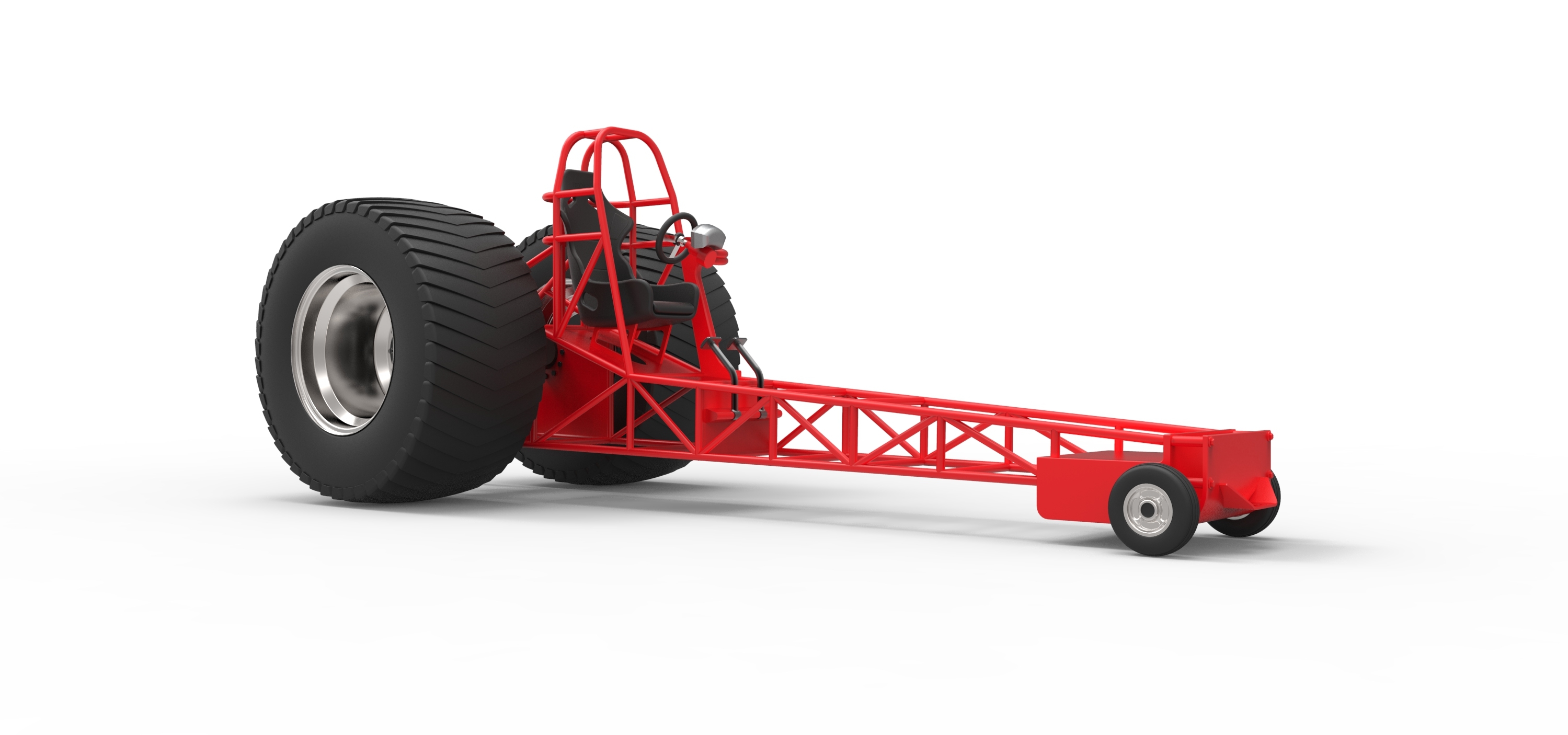 3D tractor pulling chassis TurboSquid 1380631