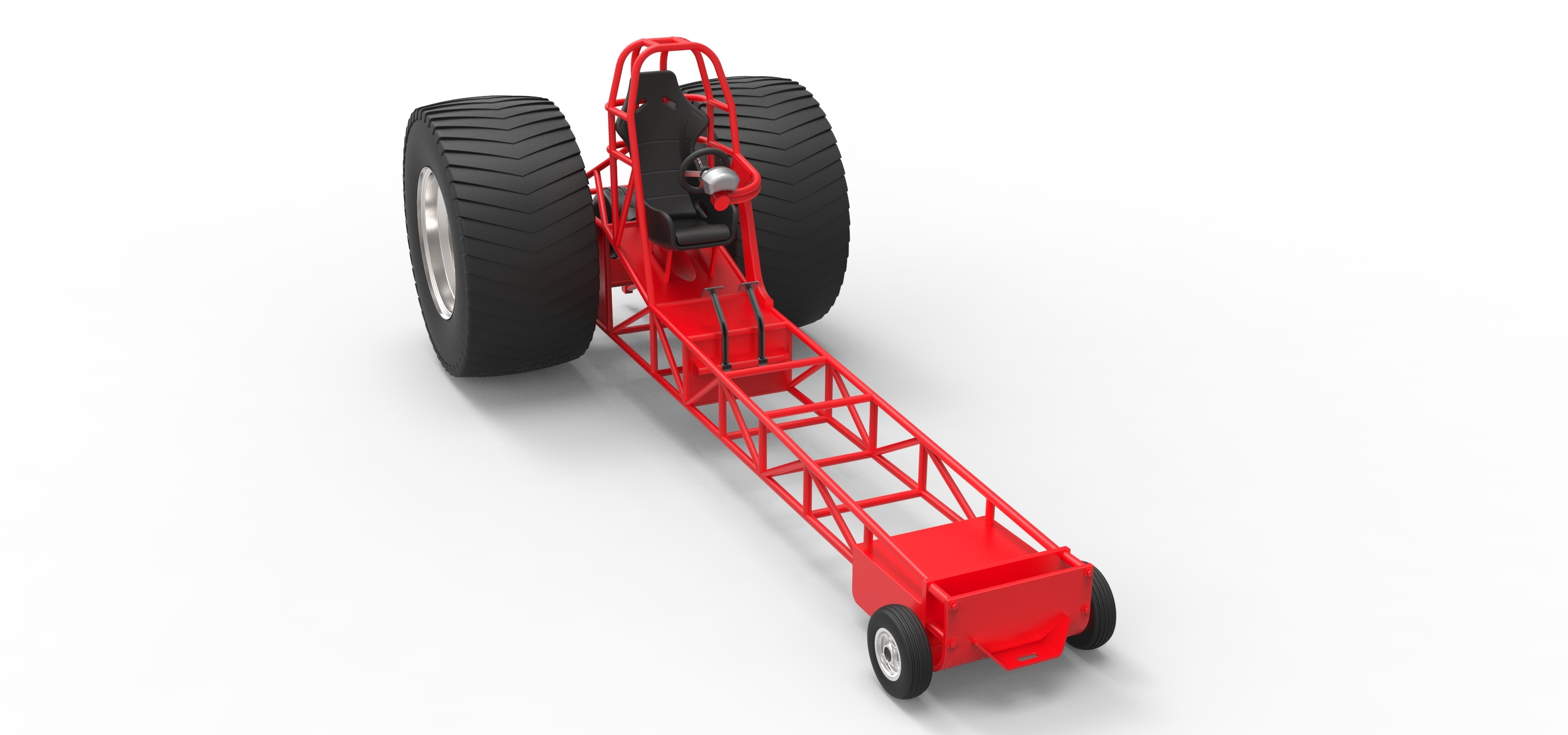 3D tractor pulling chassis TurboSquid 1380631