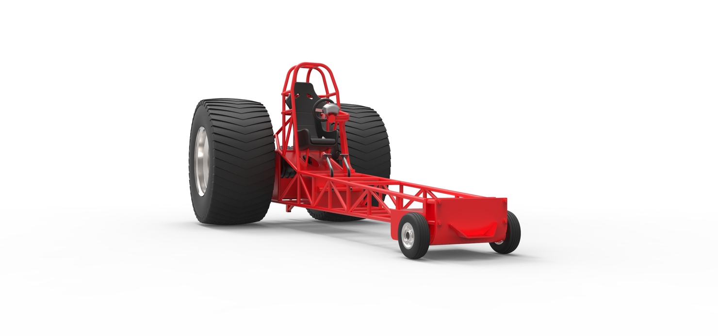 3D tractor pulling chassis TurboSquid 1380631