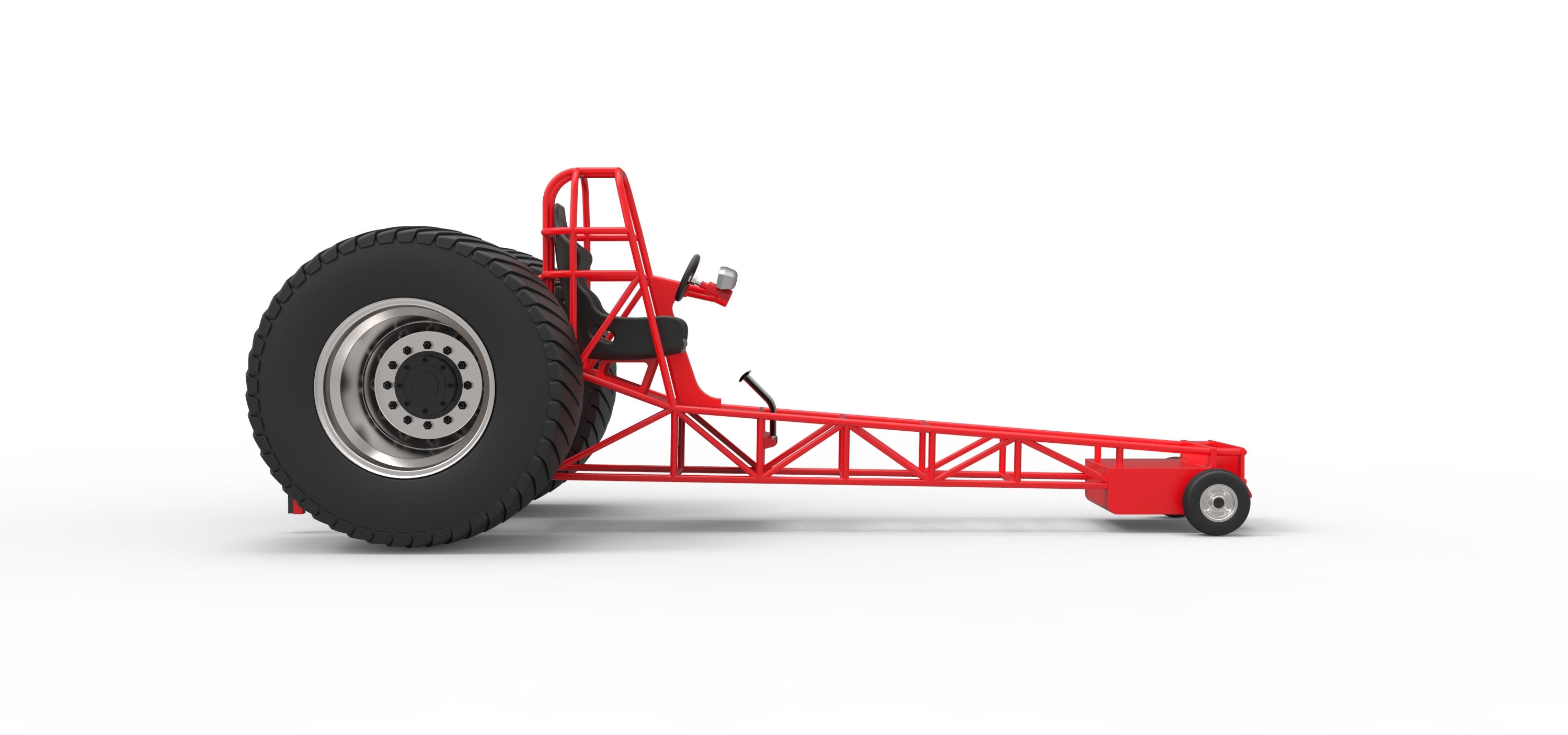 3D tractor pulling chassis TurboSquid 1380631