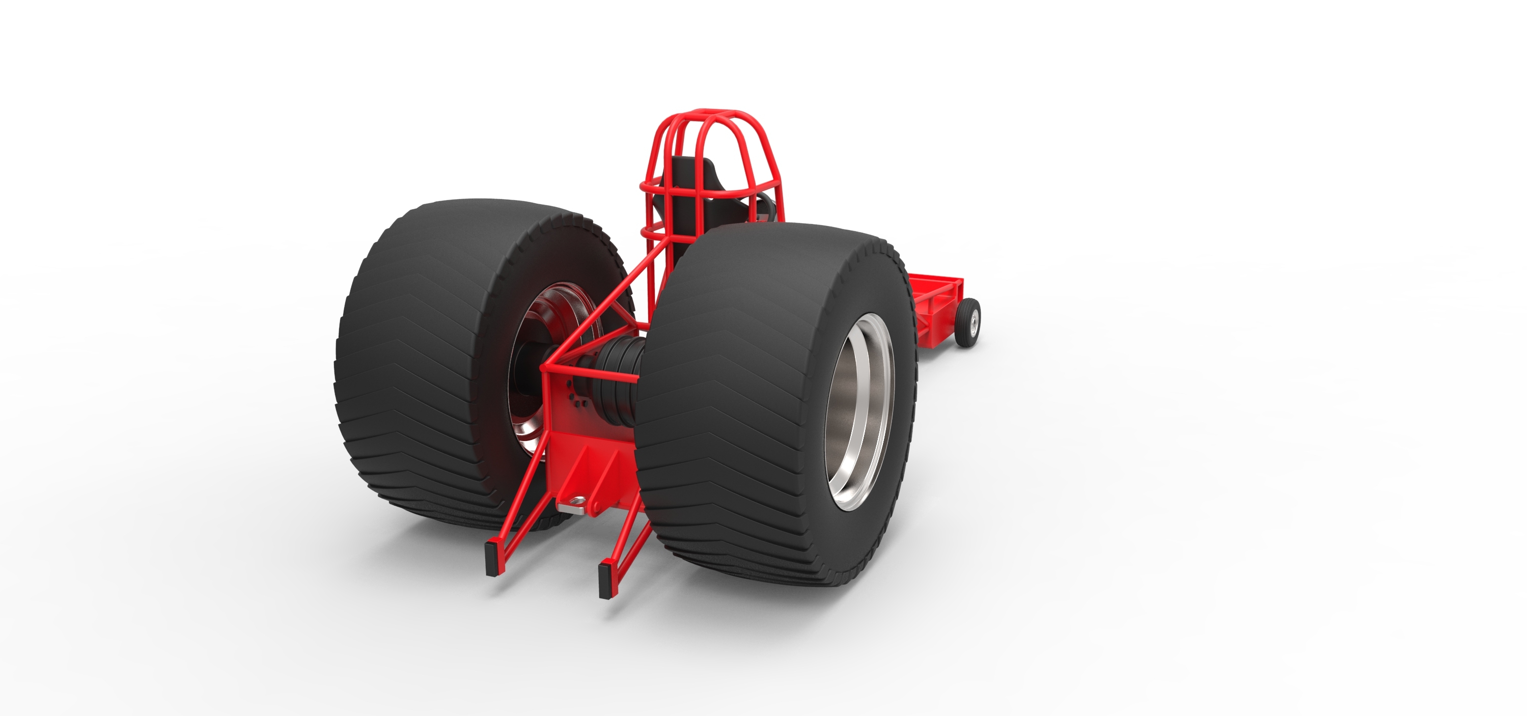 3D tractor pulling chassis TurboSquid 1380631