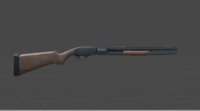 3D pump action shotgun unity