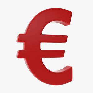 euro sign 3D model