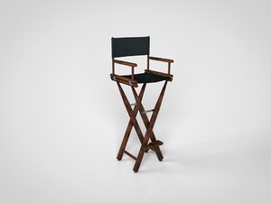 3D director chair model