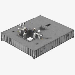 3D saturn apollo mobile launcher model
