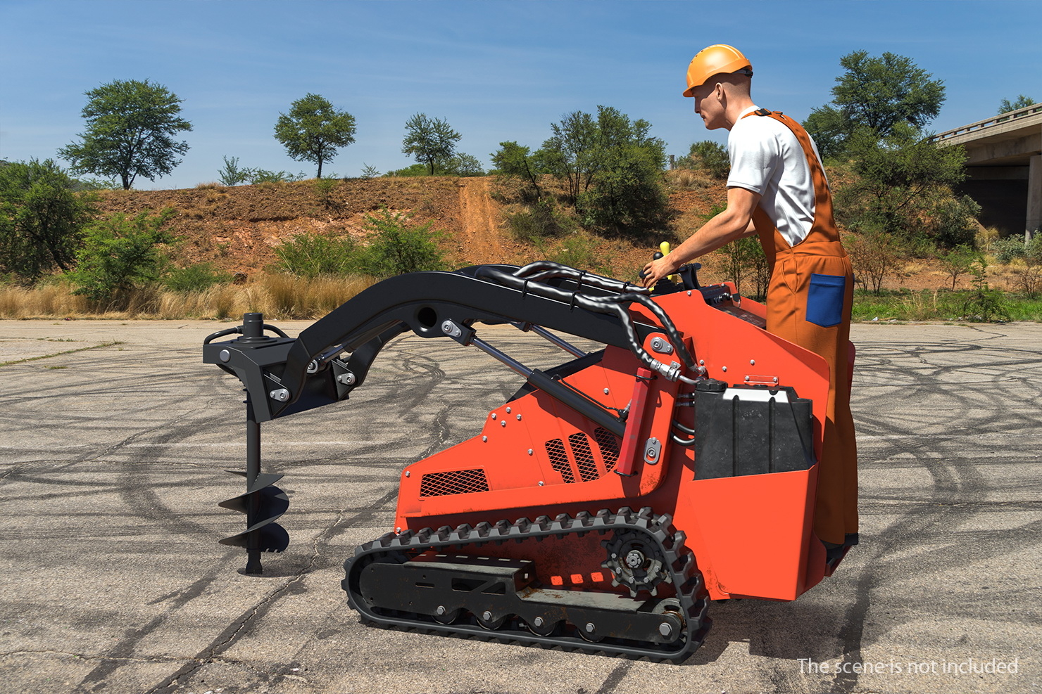 Mini skid steer auger 3D model TurboSquid 1380969