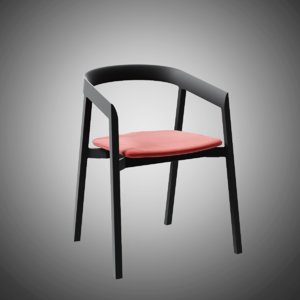 mornington dining chair aluminium 3D model