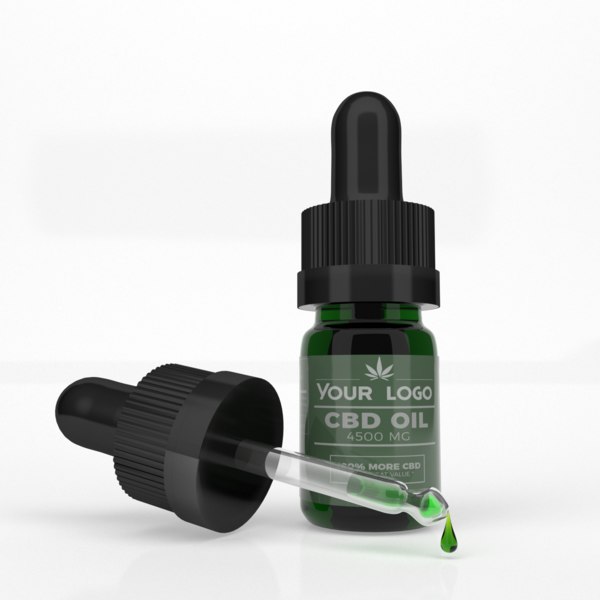 cbd oil bottle 3D