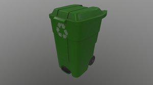 3D gameready trash container