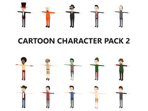 3D cartoon man character pack2