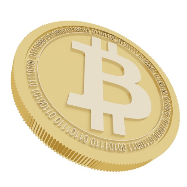 3D model bitcoin gold coin