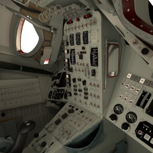 3D gemini capsule interior model