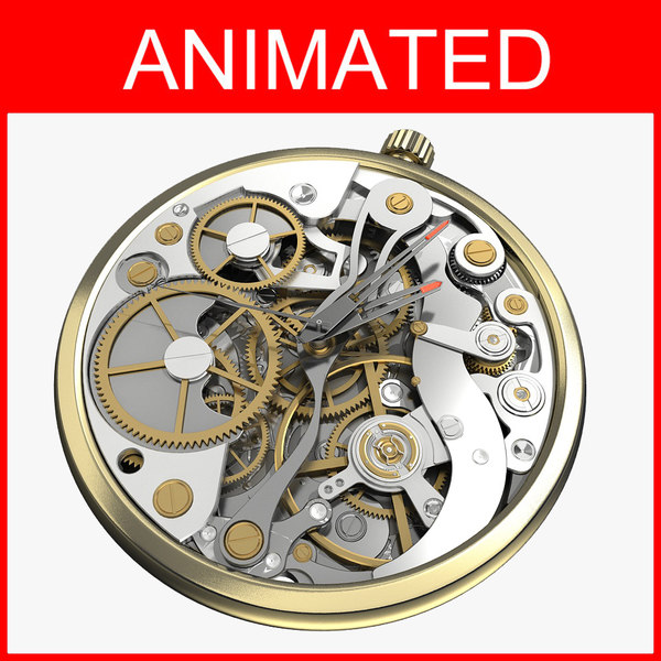 watch mechanism 3D model