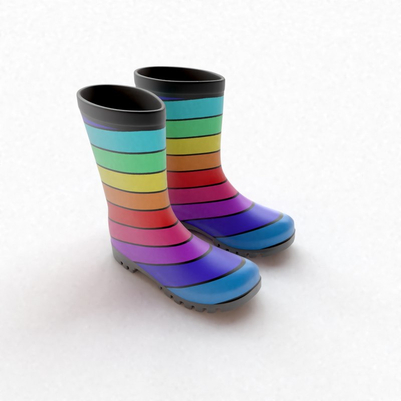 striped wellington boots