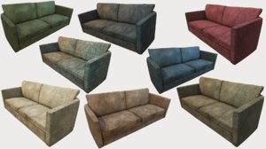 old dirty couches pbr 3D