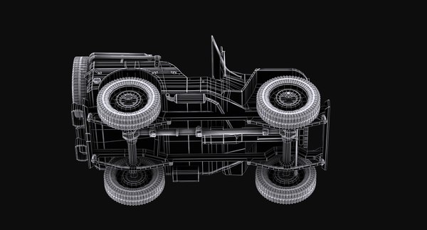 Willys jeep wrangler 3D model - TurboSquid 1381379