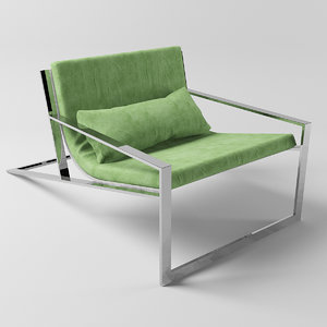 blau singular lounge chair 3D model
