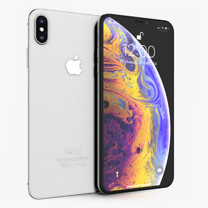 3D apple iphone xs silver
