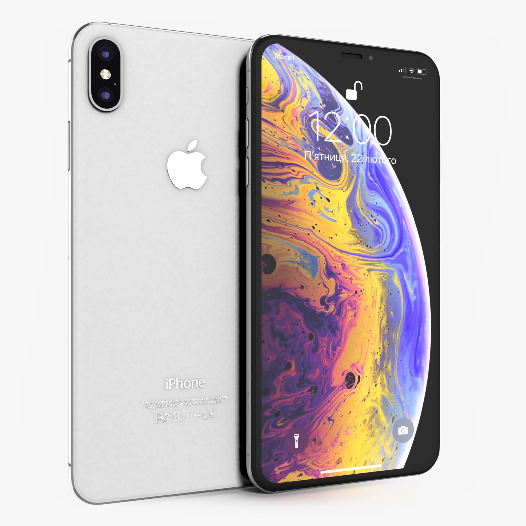 3d Apple Iphone Xs Silver Turbosquid 1381564