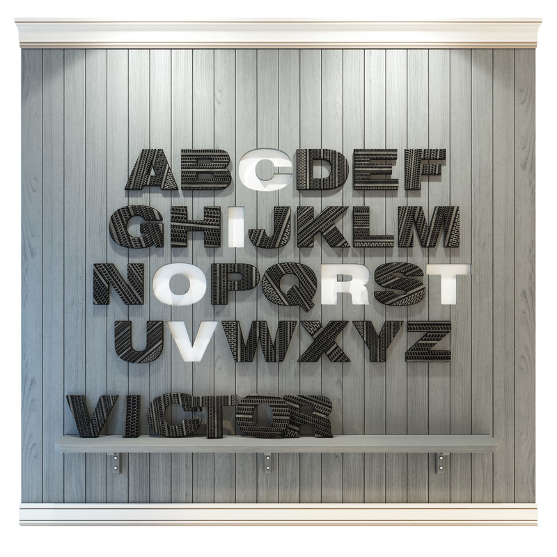 3D wooden panel letter - TurboSquid 1381664