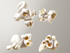 3D popcorn corn model