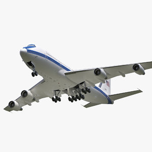3D boeing e4b nightwatch military aircraft