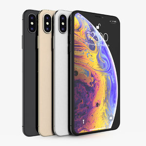 3D apple iphone xs colors model