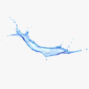 3D abstract liquid splash
