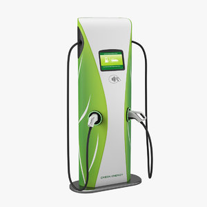 electric vehicle charging station 3D model