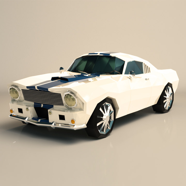 Muscle car 3D model TurboSquid 1381908