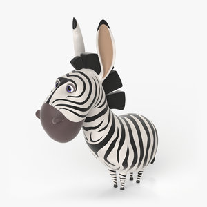 3D cartoon zebra