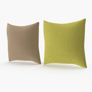 squere pillows set 04 3D model
