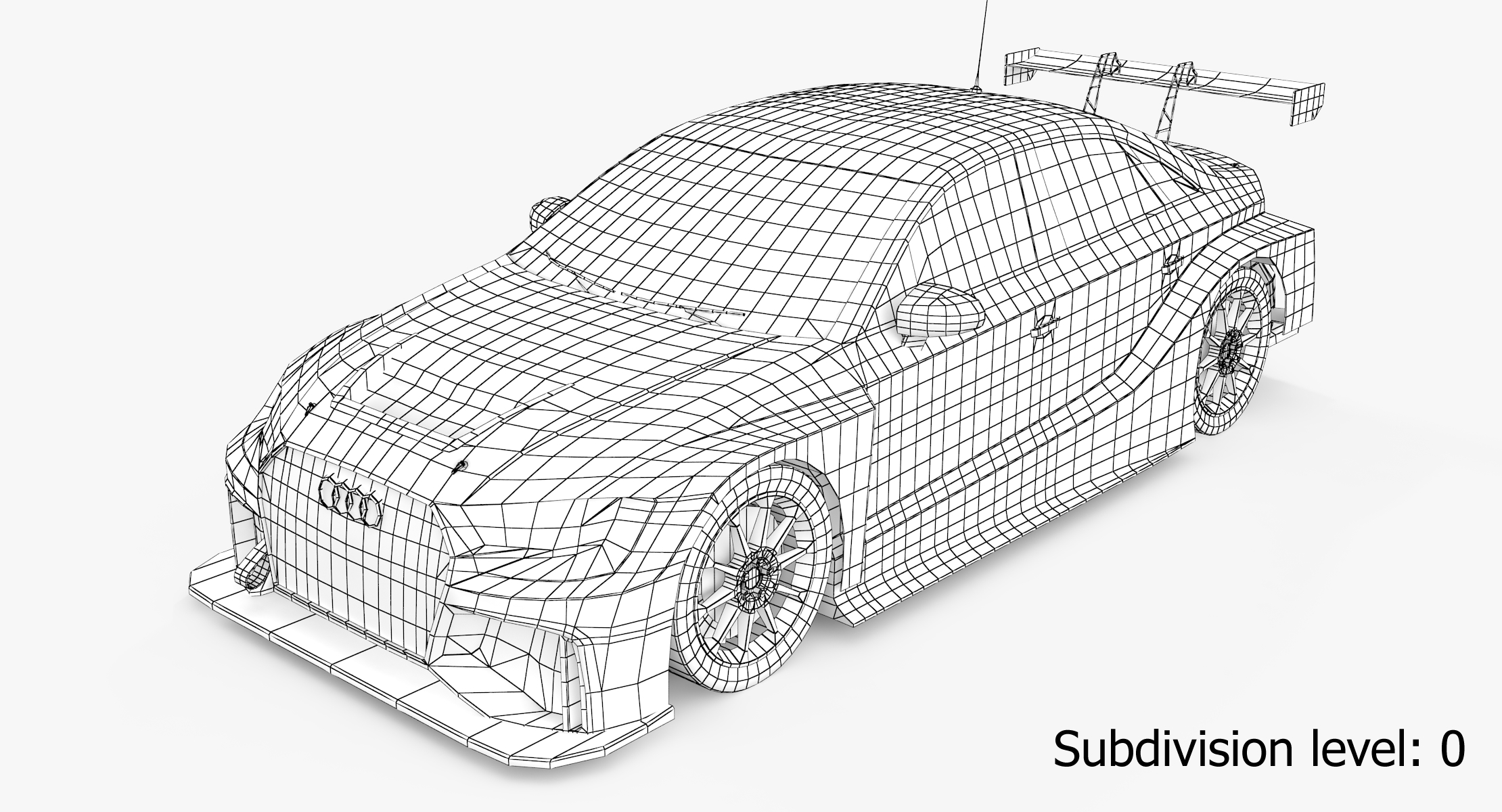 奥迪rs3 lms tcr豹纹赛车3d模型