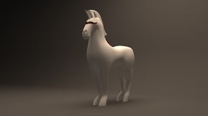 3D unicorn animation model