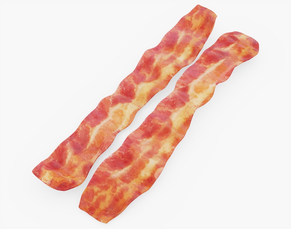 Bacon slice model TurboSquid 1382215