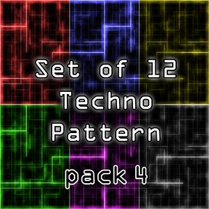 Techno Pattern Glow pack 4