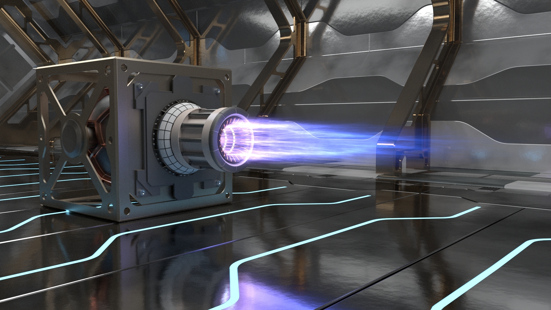 Sci fi plasma engines model TurboSquid 1382299