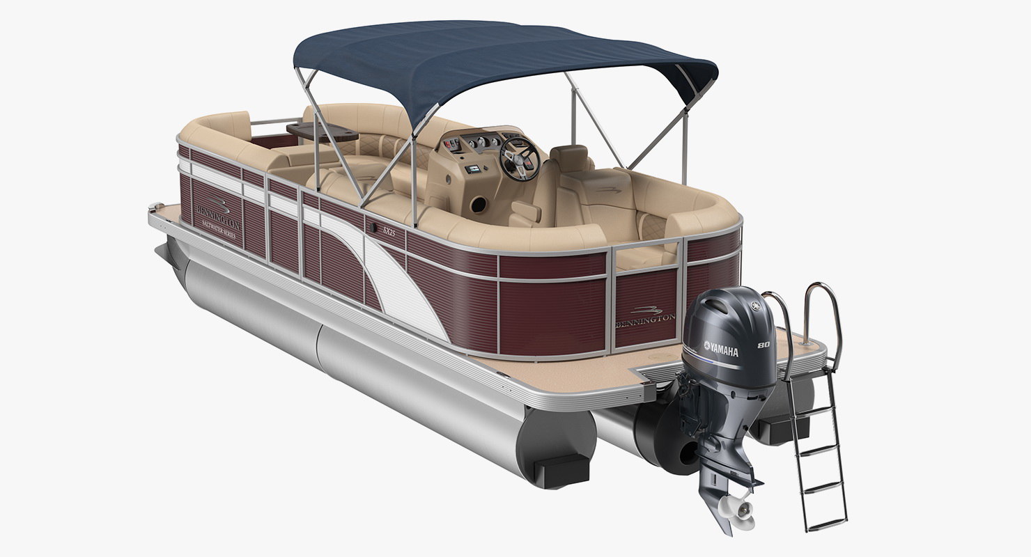 bennington sx25 pontoon boat 3d model - turbosquid 1382417