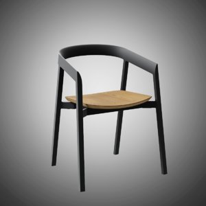 3D model mornington dining chair oak