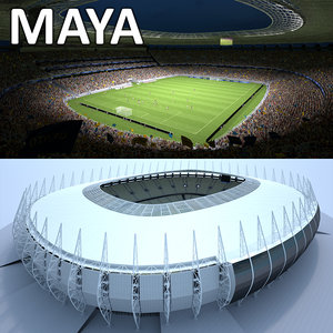 3D soccer stadium