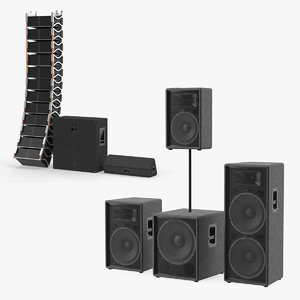 concert speakers 3D model
