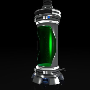 3D sci fi liquid container