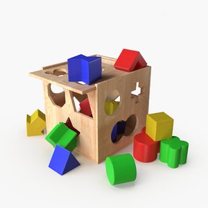 3D model wooden educational toy
