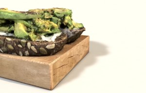 smashed avocado toast 3D