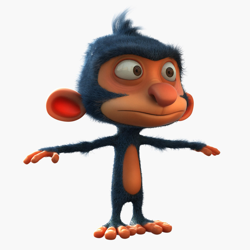 Fantasy monkey rigged 3D model TurboSquid 1382637