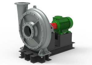 industrial turbo compressor 3D