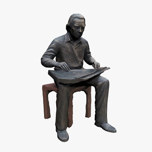 musician statue 3D model