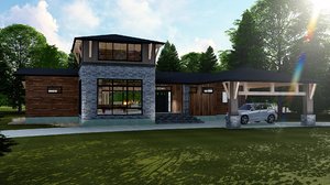 3D cabin modern