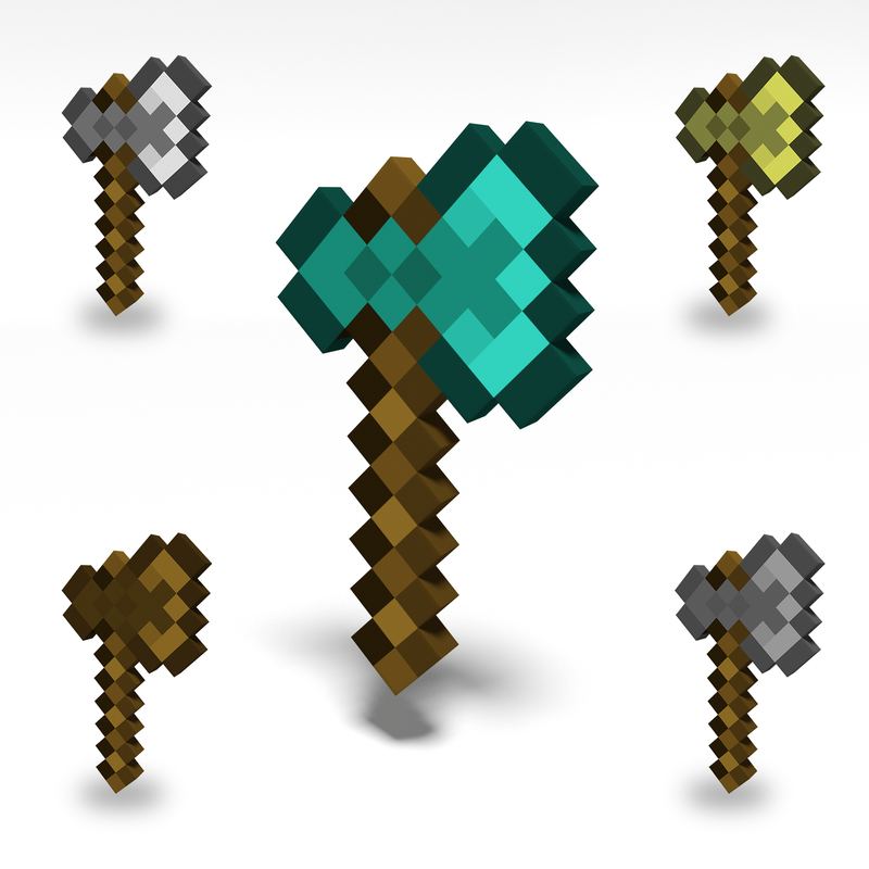 3D model sword pickaxe axe - TurboSquid 1382822